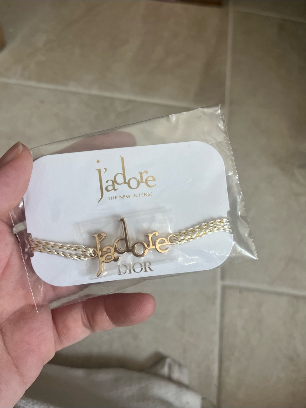 Dior J'adore Gold-Tone Braided Logo Bracelet